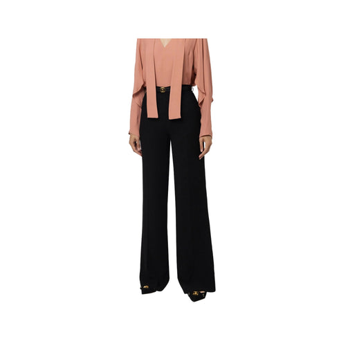 Elisabetta Franchi Pantaloni Pantalone Donna a palazzo Nero - Francavilla Moda